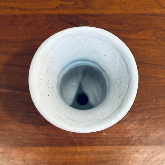 🌟HP🌟VTG 2000 Royal Haeger Soft Blue Matte Speckled Pottery Neoclassical Vase - Picture 4 of 8